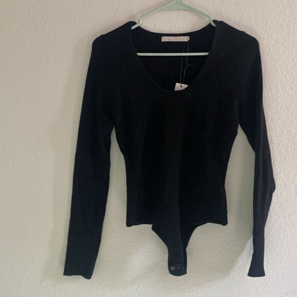 One Grey Day Black Sweater One Piece - Picture 2 of 5